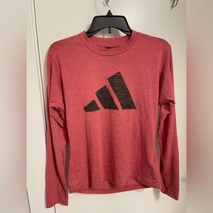 Adidas M long sleeve tee pink speckled
